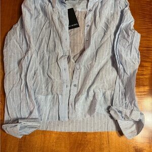 Modern Works Light Blue Women's Button Down Shirt